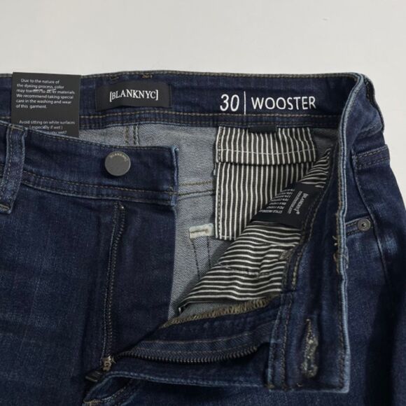 NWT Blank NYC Men's Wooster Slim Fit Denim Blue Jeans Size‎ 30x32 - Picture 4 of 7